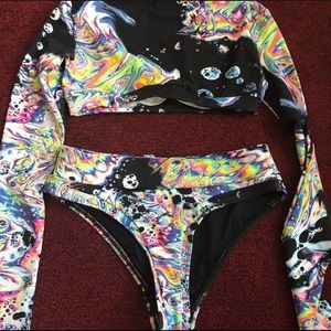 Two piece Acid Tripp dance wear